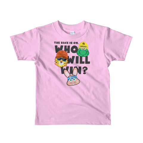 Frantic "Who Will Win" Short sleeve kids t-shirt, Pink
