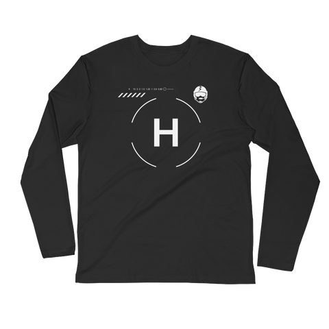 Frantic Helicopter Pilot - Long Sleeve Fitted Crew